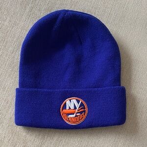 NHL NY Islanders New York Islanders Hockey Beanie Winter Sports Hat Blue Orange